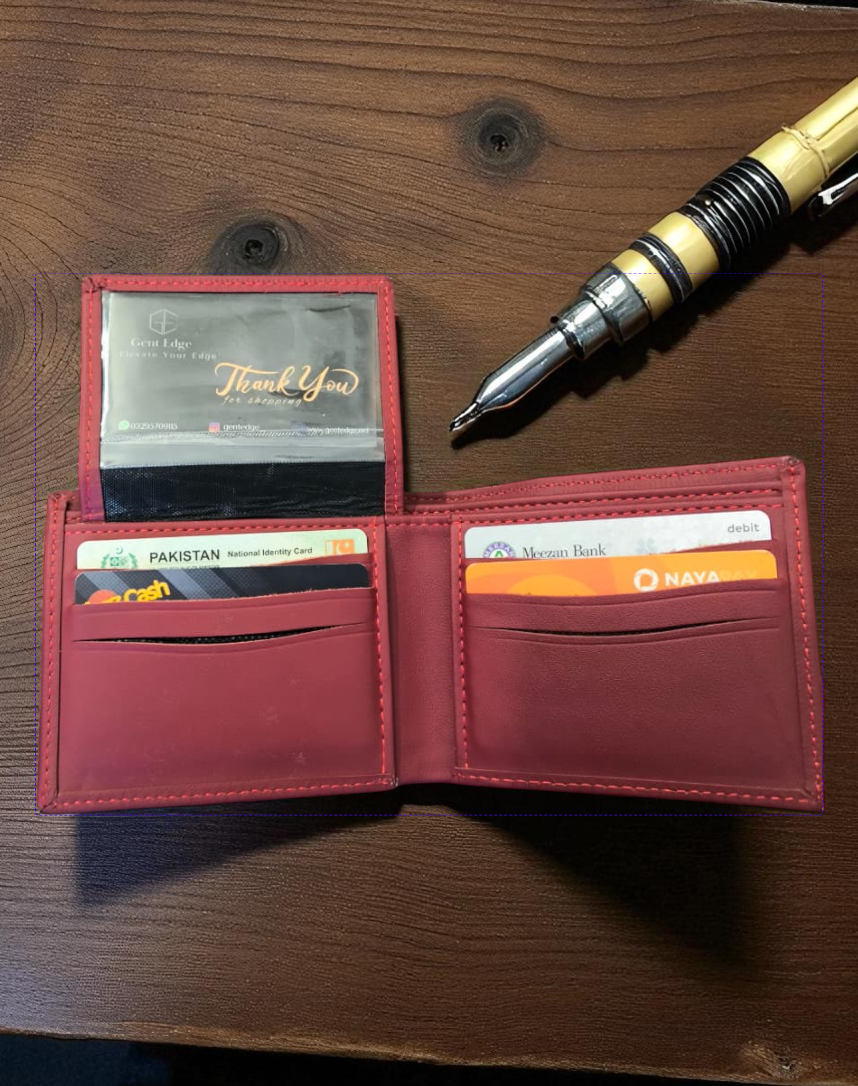 Red Plain Texture Leather Wallet – 2 Cash Pockets & 10 Card Slots (Latest Collection)