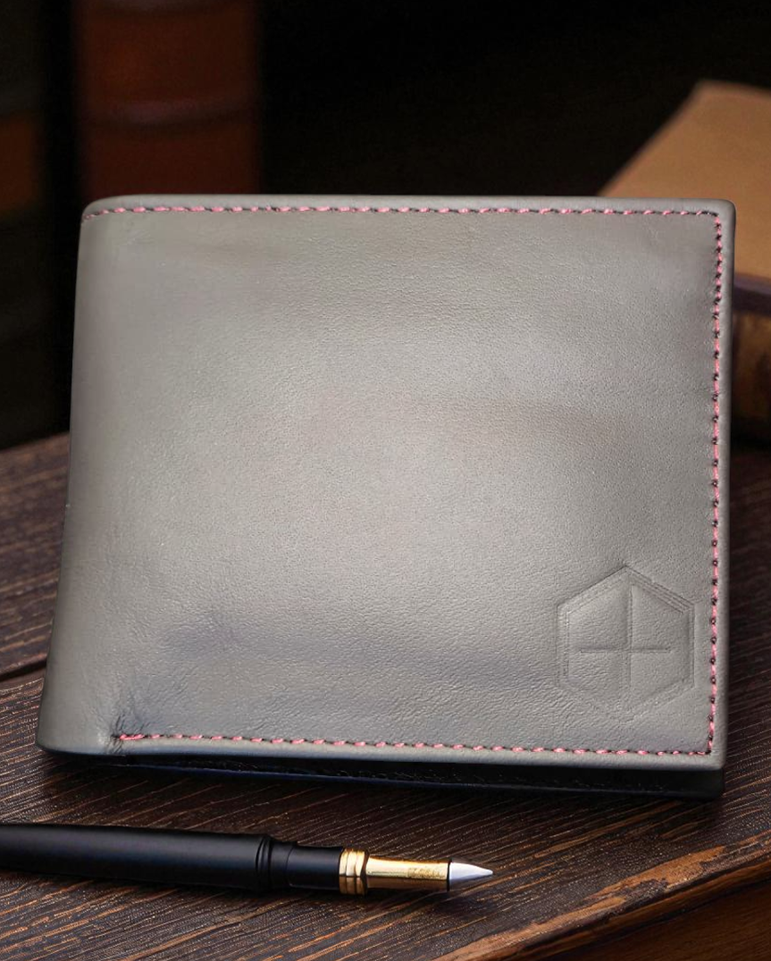 Dark Brown Plain Texture Leather Wallet – 2 Cash Pockets & 10 Card Slots (Latest Collection)